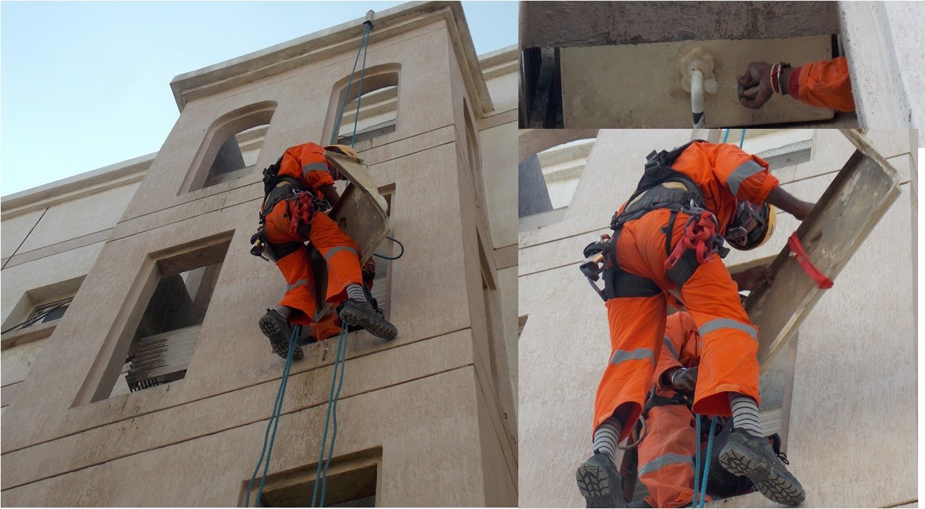 Lavori edili su corda a Genova